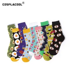 [Cospacool] Harajuku, уличные женские носки, креативные, милые, в стиле хип-хоп, популярные, Sokken, каваи, красочные, с рисунком, забавные носки для