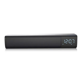 

Portable Wireless Bluetooth Speaker LED Time Display Subwoofer 3D Surround Bluetooth Soundbar Support FM TF USB for Home TV PC