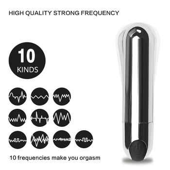 Rechargeable Mini Bullet Vibrator G Spot Stimulator Clitoral Sex Toys for Women/Beginners USB Charge 10 Speed Strong Vibration 2