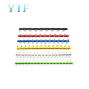 

200pcs 40 Pin 1x40 Colorful Single Row Male 2.54MM Breakable Pin Header Connector 40pin Strip For Arduino