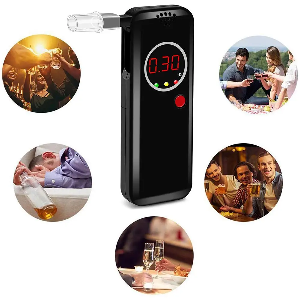 Car Professional Alcohol Tester Personal Use Accurate Measurement Fast Respond Breathalyzer Detector with Digital LCD | Автомобили и