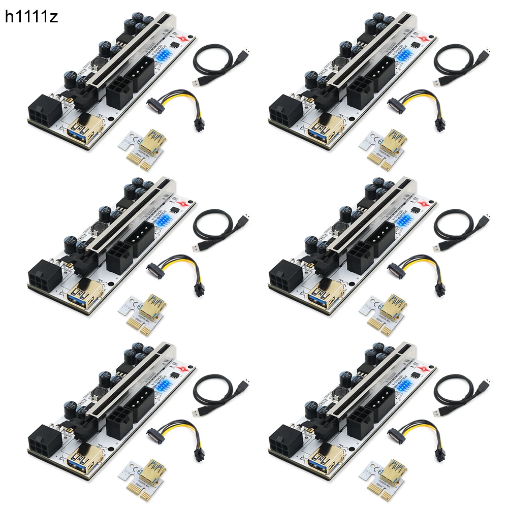 

6 шт. Pcie Riser 010 010X VER010 010S Plus USB 3,0 PCI Express кабель Riser GPU X16 Extender PCIE Riser для майнинга видеокарт