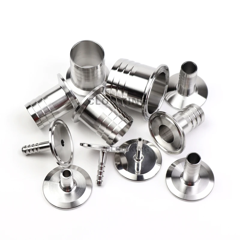 OD 6MM-51MM Stainless Steel SS304 Sanitary Hose Barb Pipe Fitting Ferrule OD 50.5mm-64mm fit 1.5" 2" Tri Clamp