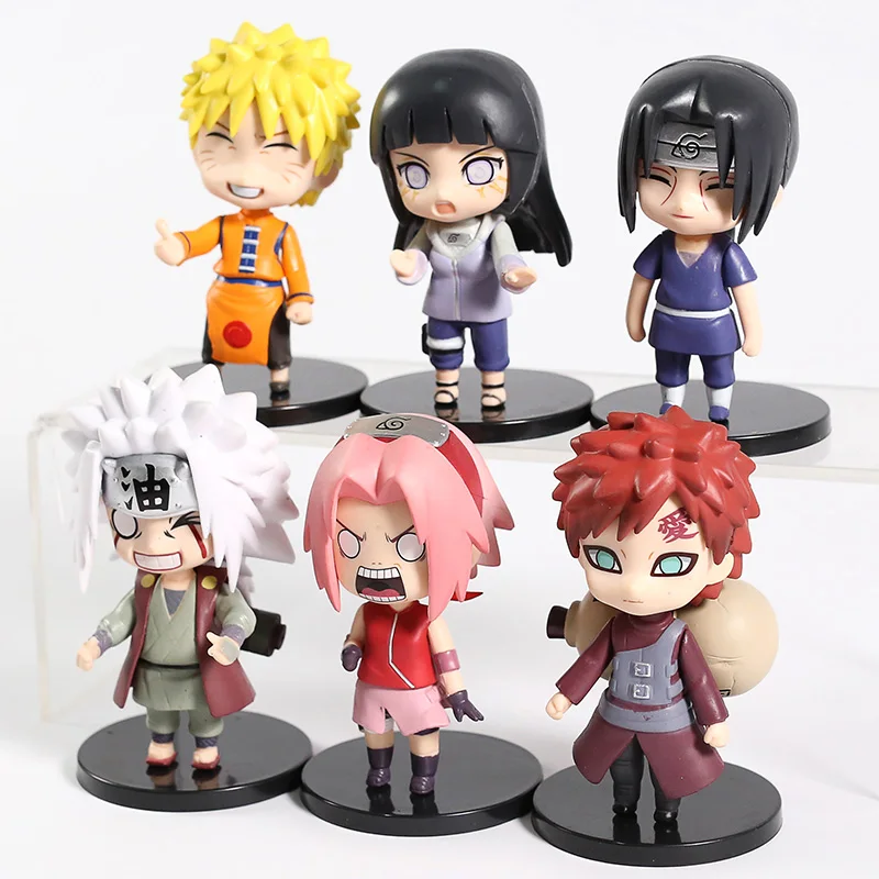 Naruto Shippuden Naruto Хината Сакура Наруто Узумаки Гаара Джирайя Какаши ПВХ Коллекционные Фигурки игрушки 6 шт./компл
