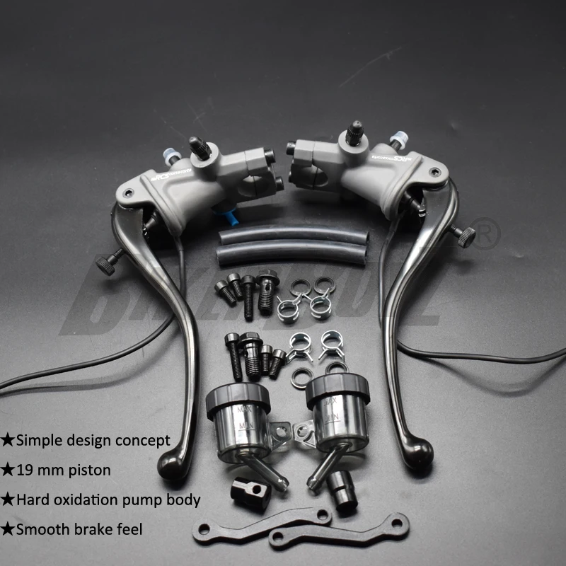 Motorcycle Universal 19 RCS CNC Brake Pump Clutch cable Lever Radial Main cylinder Pump Tank For Honda Yamaha Kawasaki Suzuki