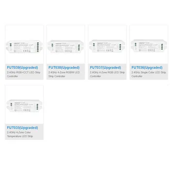 

200PCS 2.4G Miboxer FUT035/FUT036//FUT037//FUT038//FUT039 single color/4-Zone color/RGB+CCT LED Strip contrller Upgraded version