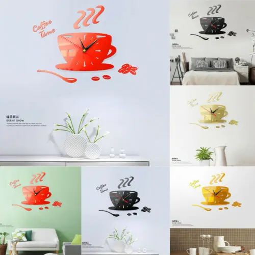 3D римские цифры бескаркасные большие акриловые зеркальные поверхности DIY