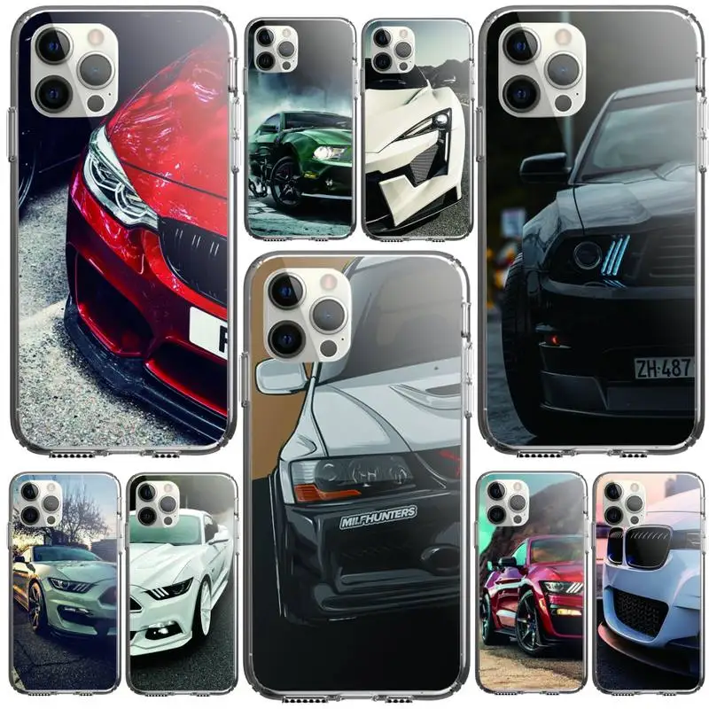 Автомобильный чехол для телефона Bmw прозрачные чехлы Iphone 5 6 7 8 11 12 Plus XR X XS SE2020 11/12pro
