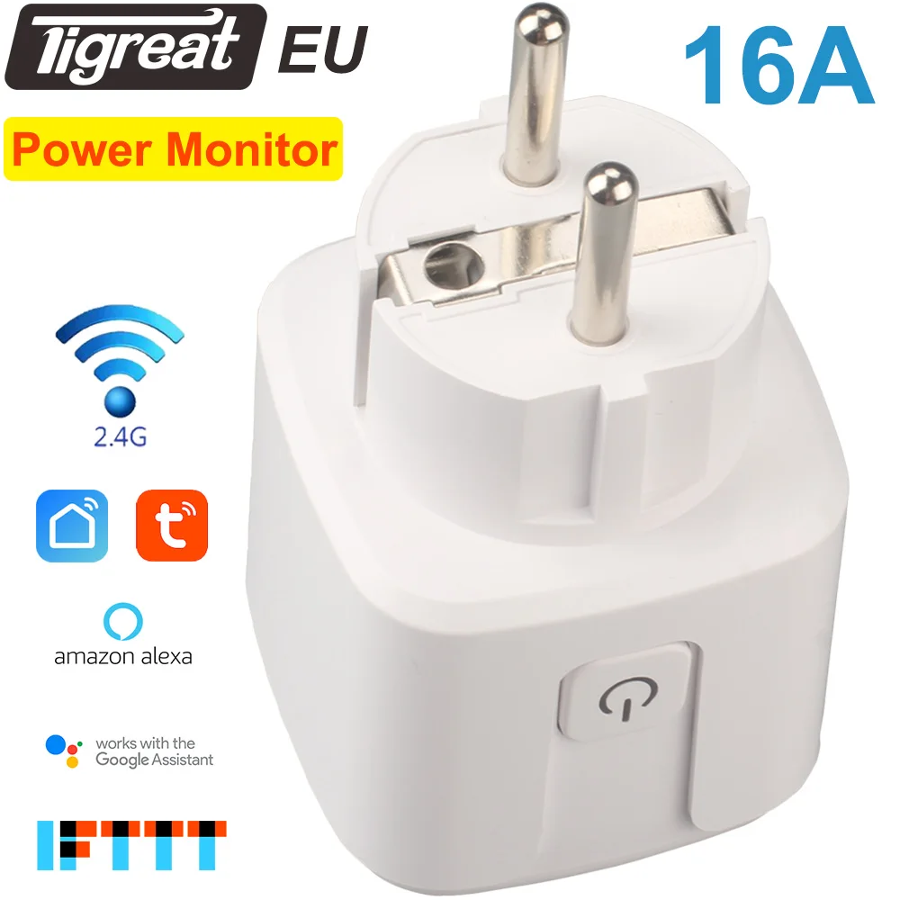 

Wifi Socket Smart Plug EU 16A Timer Remote Control Wireless Power Socket for Tuya APP Alexa Google Home Mini IFTTT Wi-fi Outlet