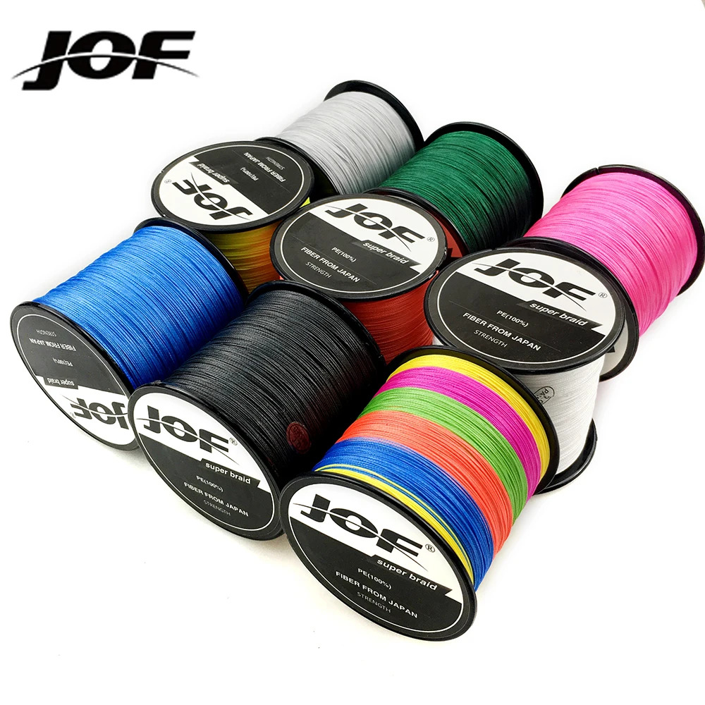 

JOF Braided Fishing line Pesca 4 Strands Carp Multifilament Fly Wire Japanese 100% Pe Line Saltwater 300M 500M 1000M