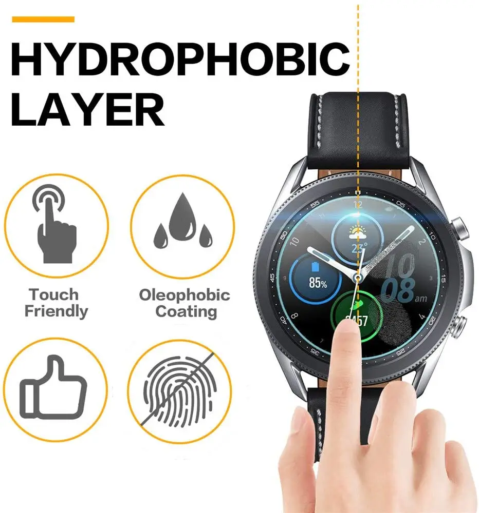 Glass Film For Samsung Galaxy Watch 3 45mm 41mm Screen Protector Tempered Glass Screen Protector Film for Galaxy Watch 3 45mm 41