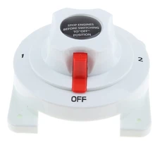 4-Position 1-2-Both-Off Battery Selector Switches for Marine Boat Car RV, 360Amps, White