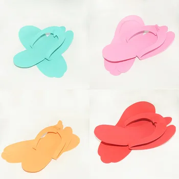 

12 Pairs EVA Indoor Disposable Slippers For Pedicure Salon Hotel Usage Foam Flip Flops Random Color 29.5*11.5cm