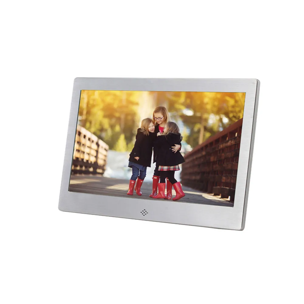 

10 Inch Metal LED Digital Photo Frame Video Music Calendar Clock Player 1024x600 Resolution
