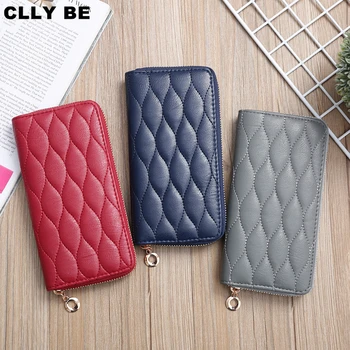 

Leather Women Wallets zipper Lady Moneybags Coin Purse Woman Envelope Wallet Money Cards ID Holder Female Purse Clutch Cartera