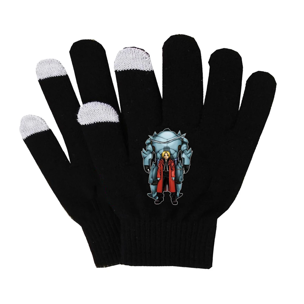 Аниме Стальной алхимик перчатки женские мужские перчатки хлопковые теплые перчатки нескользящие перчатки с сенсорным экраном дышащие перчатки