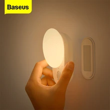 Baseus-Luz LED de noche de inducción colgante, lámpara de mesa magnética táctil inalámbrica, luces USB para dormitorio, pasillo y cocina
