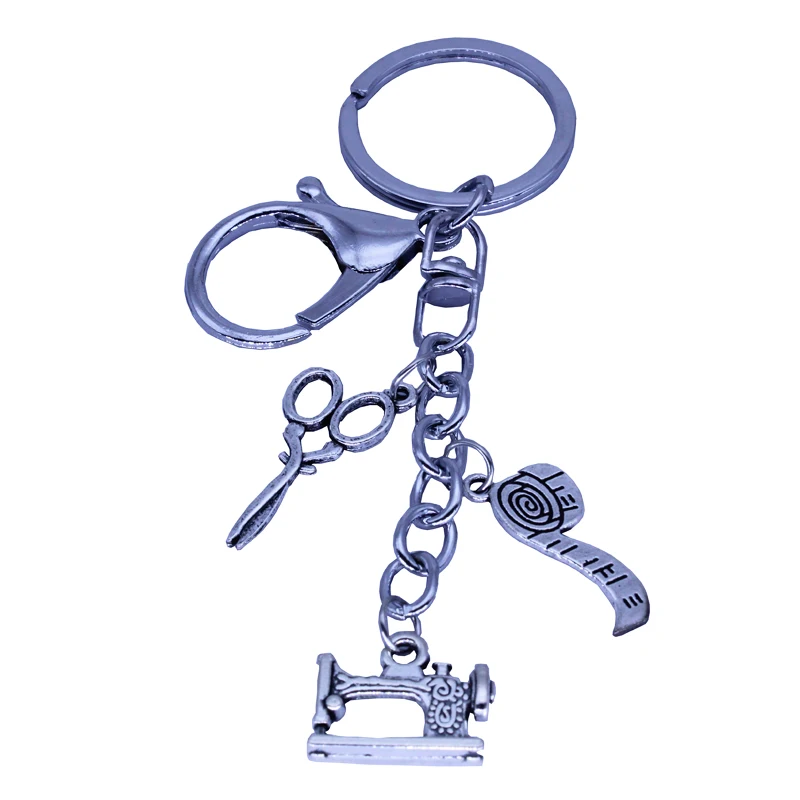 

Sewing Accessories Gifts Sewing Machine Ruler Scissors Charms Key Ring Seamstress Quilters Gifts Keychain