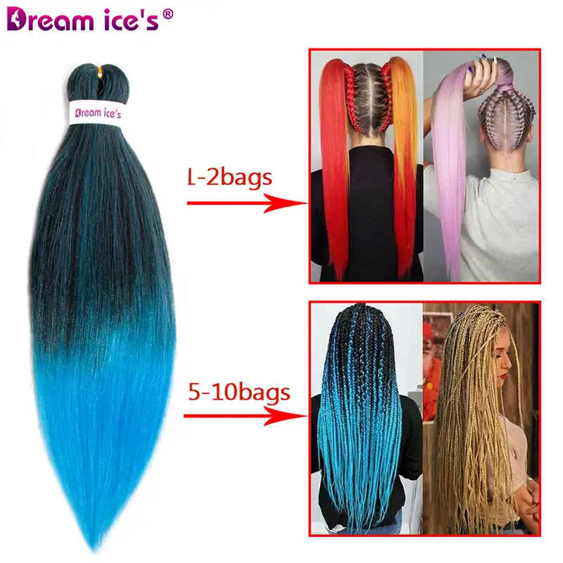 Sinteticheskie Pletenye Volosy Ombre Pletenye Kryuchkom Pricheski Dlya Narashivaniya Volos Fioletovye Rozovye Chernye Legkie Pletenye Volosy Pricheski Ice S Aliekspress