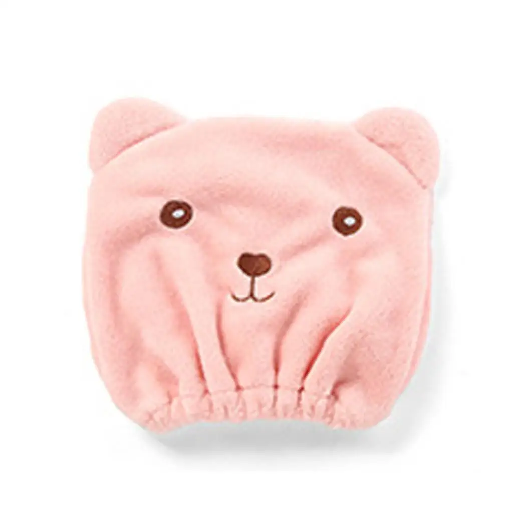 Cartoon Animal Bear Head Hair Cap Super Quick-drying Thick Water Absorbent Home, Hotel, etc. Cap Cute