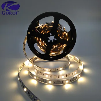 

5050 led strip RGB non waterproof 5M LED tape luminaria 12V ribbon RGBW RGBWW White Warm White Blue Red Green Yellow color tape
