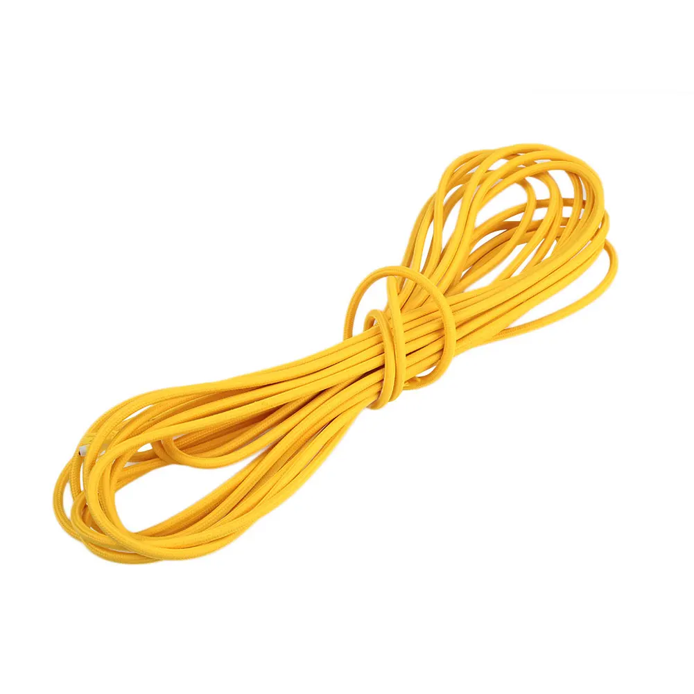 Yellow Сердечник винтажный твист плетеный тканевый кабель Электрический провод электрический удлинитель - Цвет: Yellow
