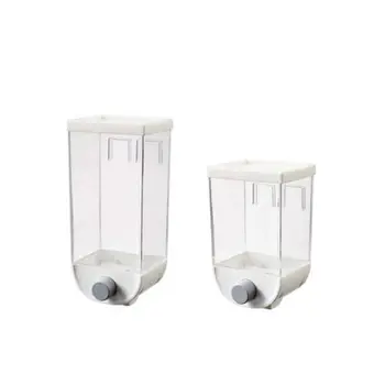 

1000/1500ml Grain Storage Box Wall Mounted Tank Cereal Bean Rice Container Oatmeal Dispenser Home