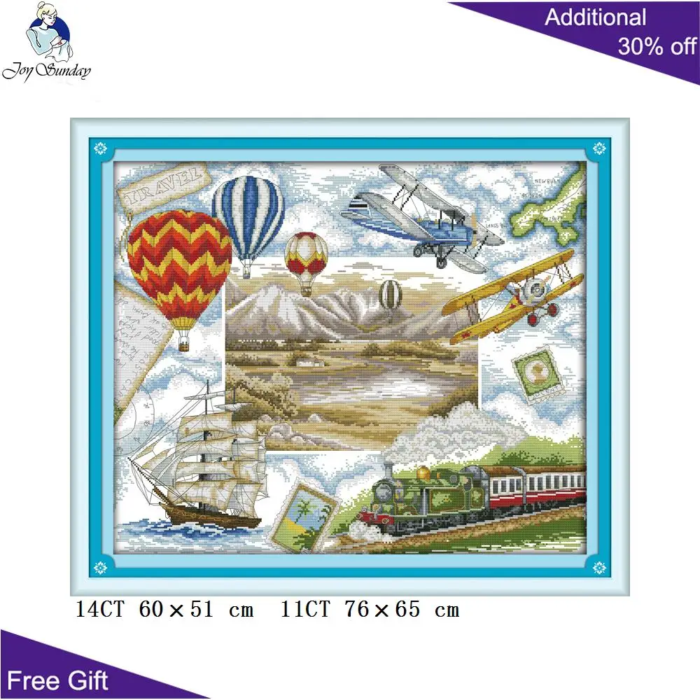 Набор для вышивания крестиком Joy Sunday дорожное украшение дома F596 14CT 11CT |
