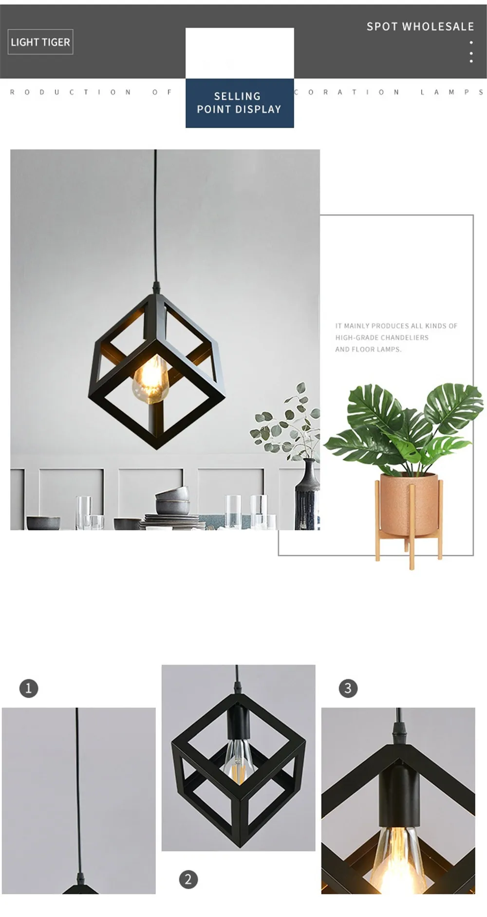Retro Iron Pendant LIght LED Edison Industrial Wind Vintage Hanging Lamp Loft Decor Dining Room Lights Antique Home Lighting (8)