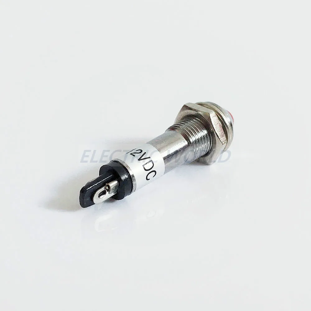 8mm 금속 표시등 방수 신호등 무선 12V 24V 220v 전원 신호등 LED 표시등 미니 표시등