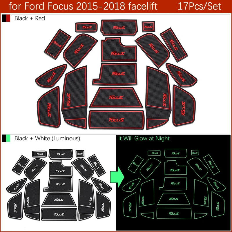 Противоскользящий коврик для Ford Focus 3 3,5 MK3 аксессуары для подтяжек лица ST RS слот для ворот противогрязный дверной паз