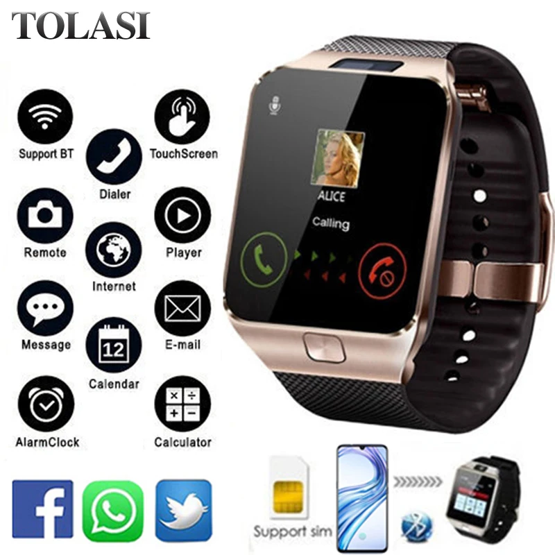 

Bluetooth Smart Watch DZ09 Smartwatch Android Phone Call Connect Watch Men 2G GSM SIM TF Card Camera For iPhone Samsung HUAWEI