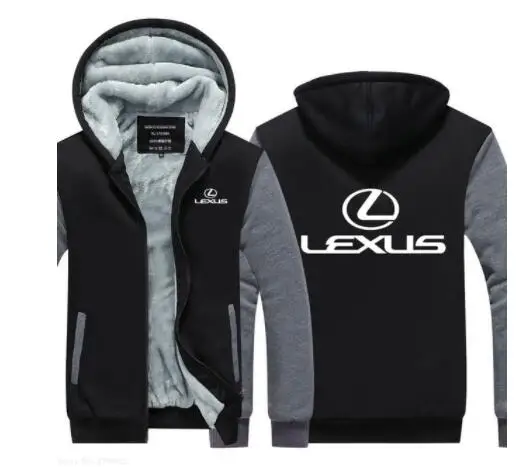 Зимняя модная мужская одежда на молнии для Lexus, толстовка с капюшоном, пальто, 5 цветов, Мужская Утепленная куртка - Цвет: 4