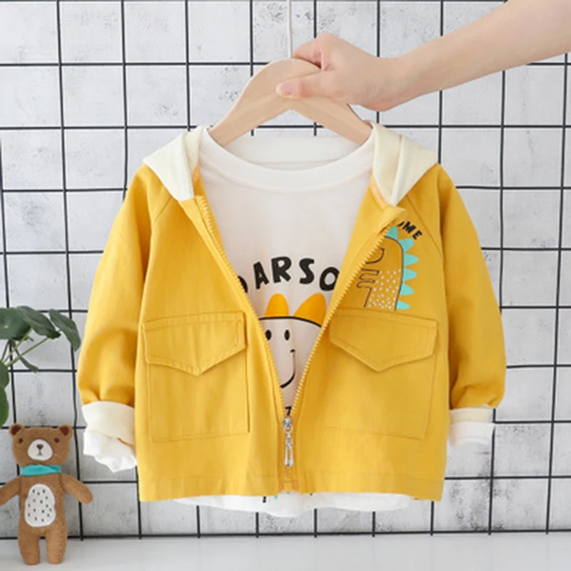  New Child Windbreaker Baby Fashion Printing Animal Cartoon Coats Boy&girls Jacket Autumn Clothes Ch