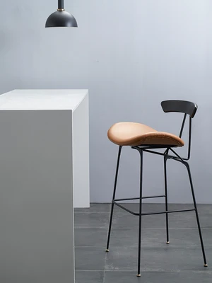 

Ant bar chair Nordic bar chair industry style retro creative iron light luxury home backrest high foot bar stool