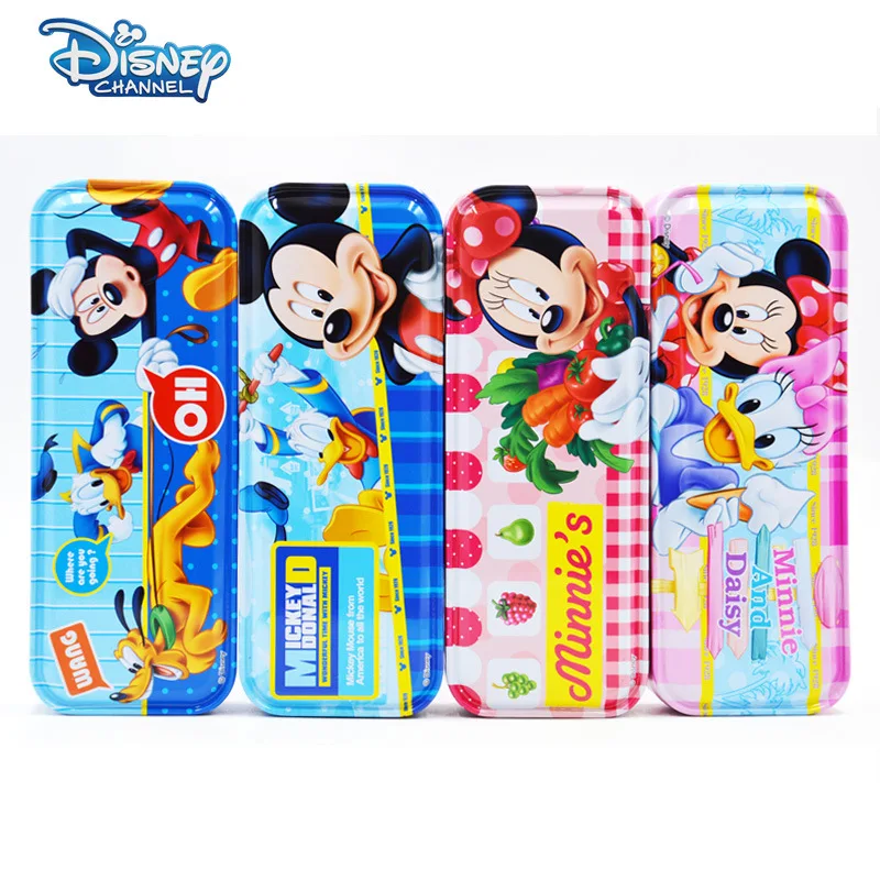 

Genuine Product CHILDREN'S Cartoon Stationery Box Tinplate Double Layer Ultra Large Capacity Pencil Case Primary School STUDENT'