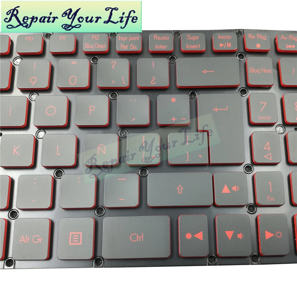 Espanhol Teclado Retroiluminado Teclado do Portátil para Acer Nitro An515-51 53 An51531 An51541 42 Lg5p-a52brl A50brl A53brl An51552 la - Imagem 6
