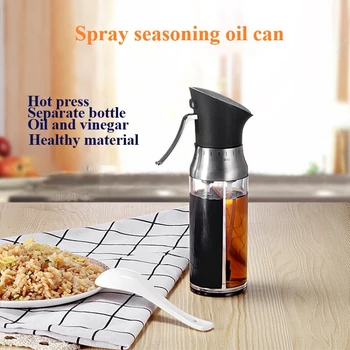 

Two-in-one Push-type Olive Oil Sprayer Bottle Seasoning Bottle Dust-proof Leak-proof Oil Pot Adjustable Oil Vinegar Spray Bottle