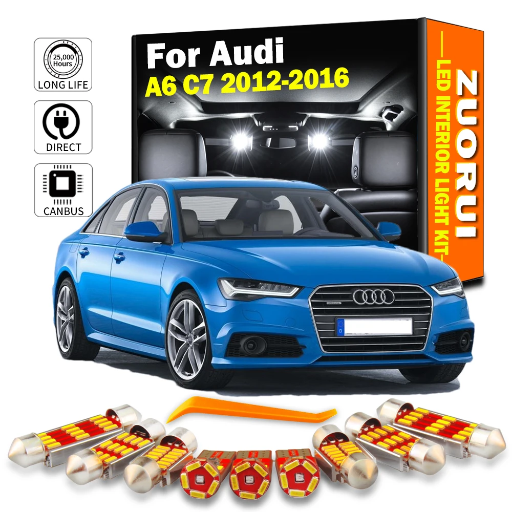 

12 шт., автомобильные лампы для Audi A6 C7 2012 2013 2014 2015 2016