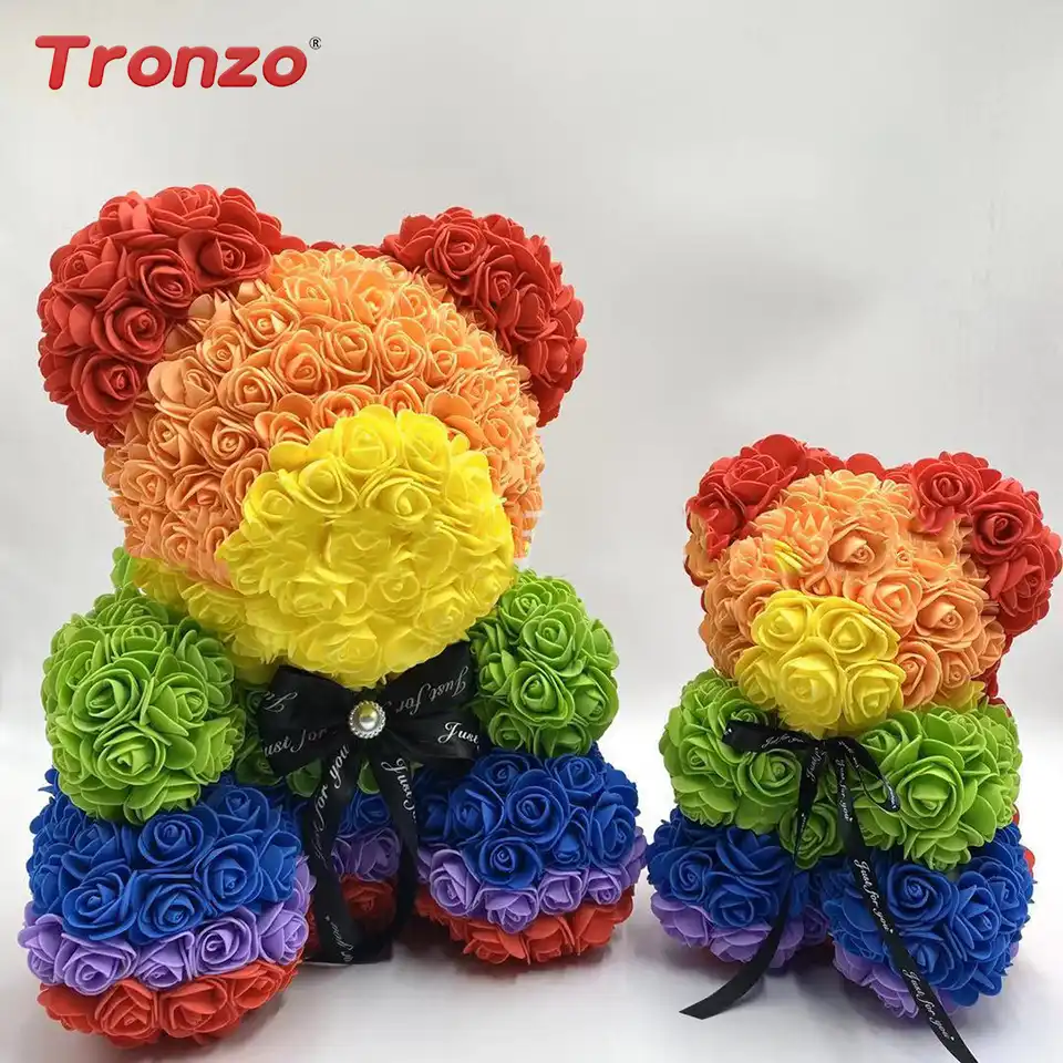 diy flower teddy bear