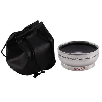 

RISE-NEWYI Digital Lens Replacement 43mm 0.45X WIDE Angle + Macro Conversion LENS 43 0.45 Silver