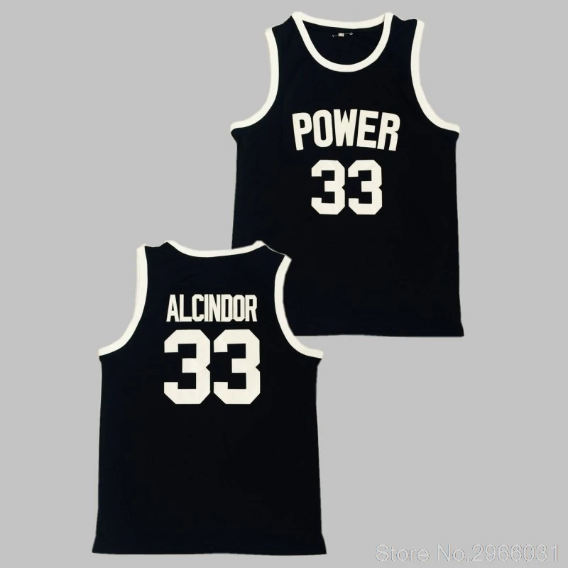 Мужская школьная майка#33 Lew Alcindor Jr Kareem Abdul Jabbar, размер S-XXL - Цвет: Черный