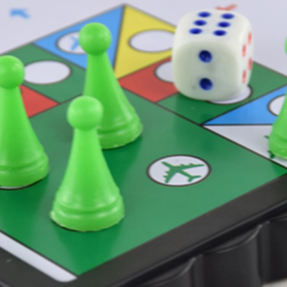 Magnetic Foldable Flying Chess Crawling Mat Ludo Portable Board Game Camping Travel Game Set 1Set