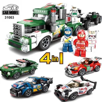 

7 serise 4 in 1 City Car Building Blocks Kids Assembling DIY Bricks Race Car Toy Compatible with Lego brands Christmas Toys