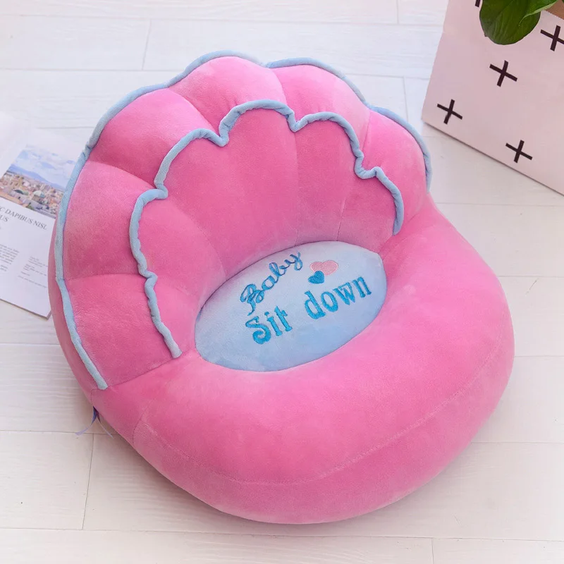 light pink Милый мультяшный детский маленький диван-сиденье детское кресло моющийся ленивый диван ребенок учится сидеть диван детский задний диван-стул - Цвет: light pink