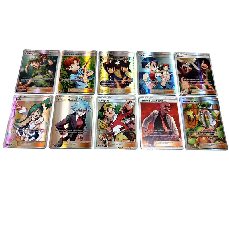 TAKARA TOMY Pokemon 60, 100, 200 шт, GX, EX MEGA Flash Card, 3D, Sun Moon LOST THUNDER, коллекционные карты для детей, рождественские подарки