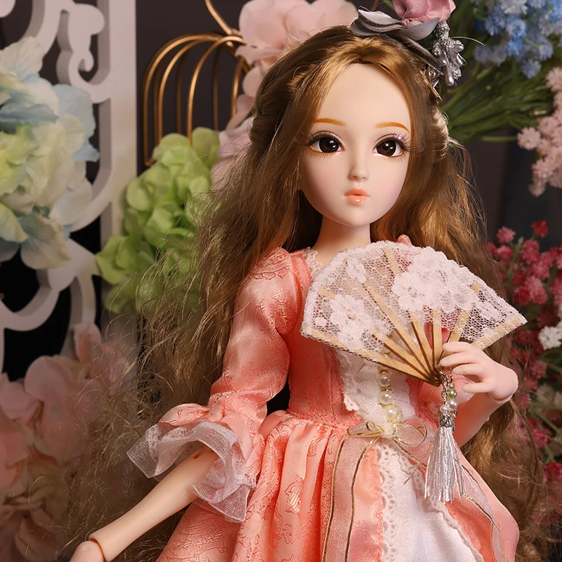 1/4 BJD кукла 45 см DQ принцесса куклы по имени CANDICE включает элегантное платье парики Shose шляпа макияж и телефон
