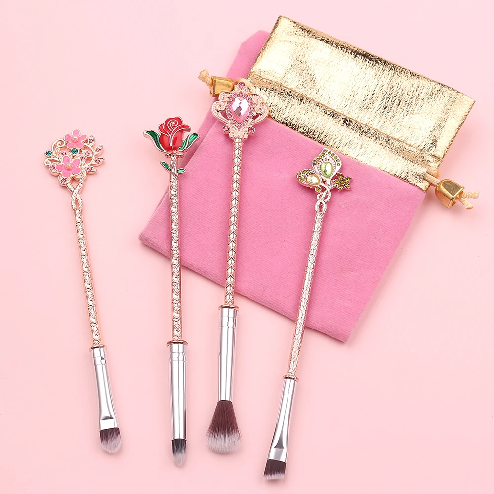 

Rose Flower Series Makeup Brushes Set Women Girl Eyeshadow Eyebrow Brushes Concealer Highlighting Make Up Brush Pincel maquiagem