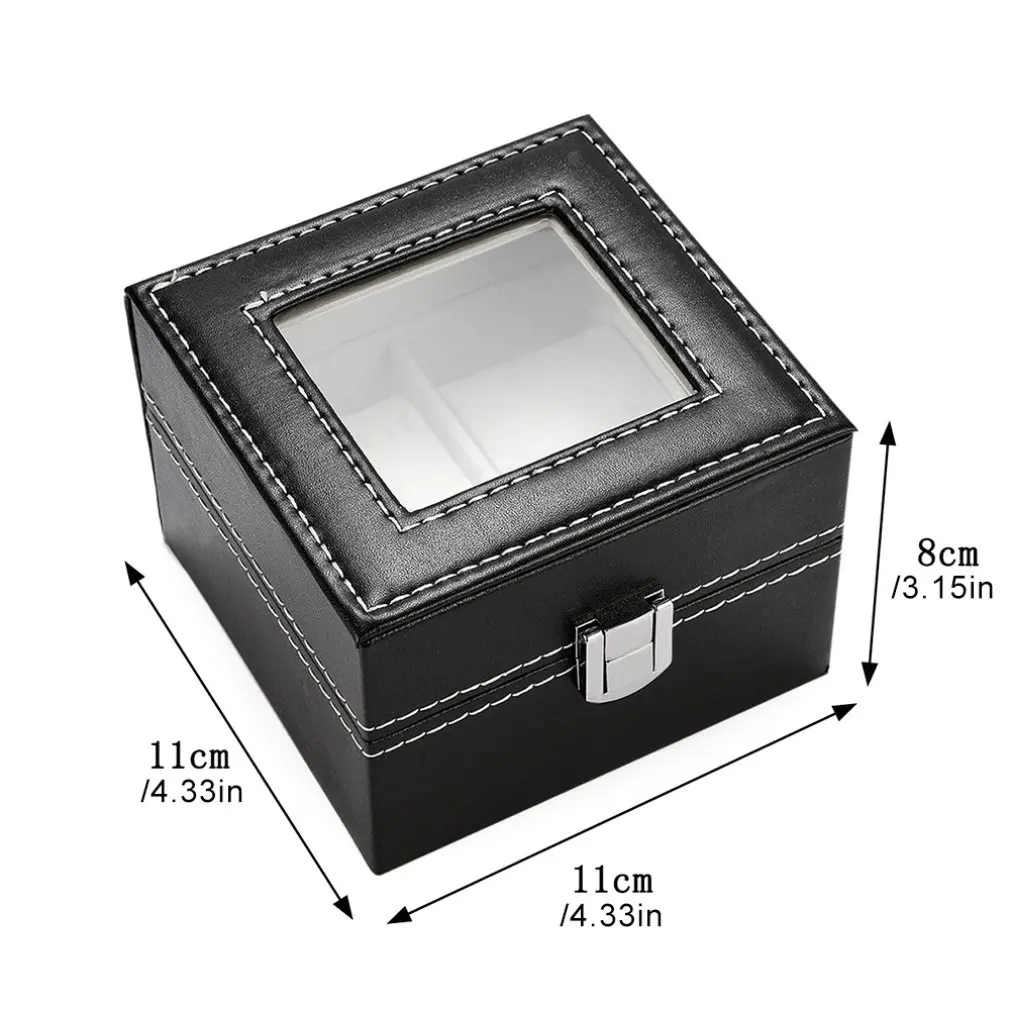 2 слота органайзер для часов из искусственной кожи коробка хранения дисплея