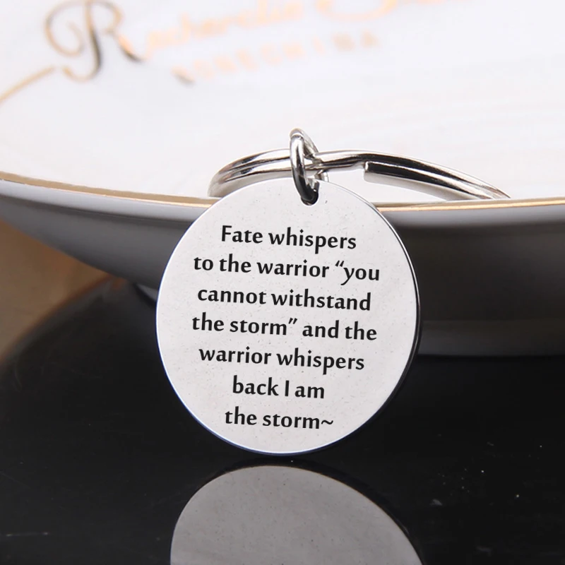 FLYANGEL New Creative Keychain Encouragement Keyring High Quality Stainless Steel Key Holder Jewelry Self- motivation Gifts | Украшения и